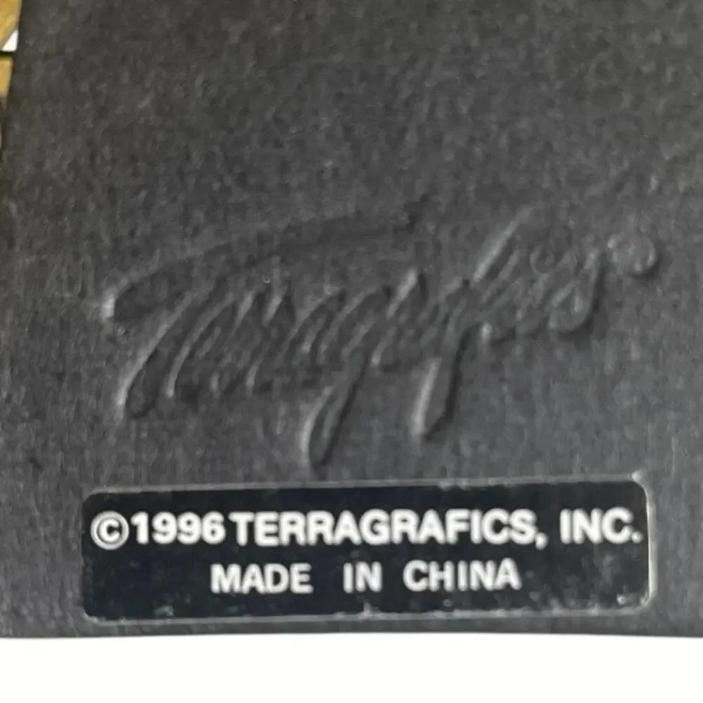Vintage 1996 Terragraphics Triple Antique Gold Finish Photo Frame